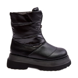 Women's Snow Boots On A Thick Sole With A Zipper GOE MM2N4078 Black Women's Snow Boots On A Thick Sole With A Zipper GOE MM2N4078 Black