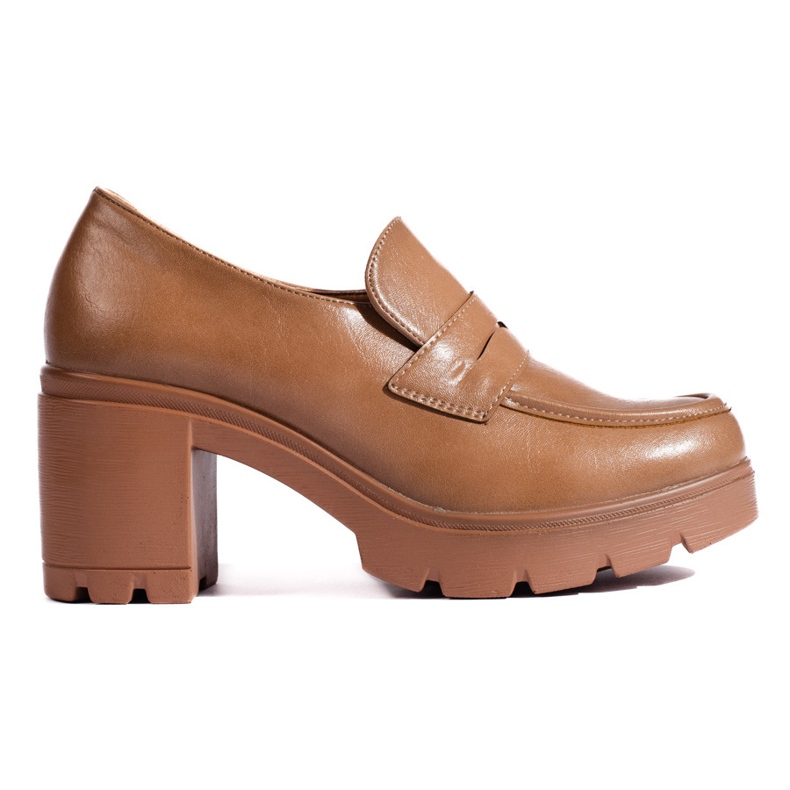 W. Potocki Brown low-heeled shoes by Potocki