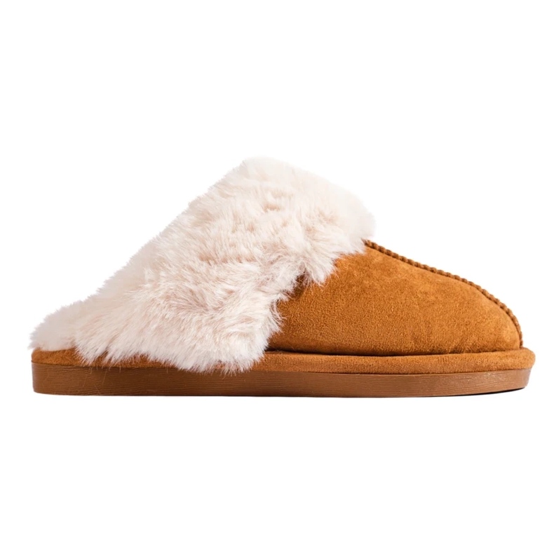 Shelovet women's camel slippers brown