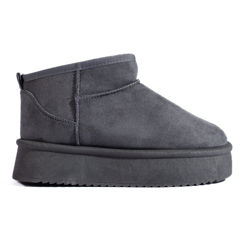 Shelovet women's gray low snow boots grey