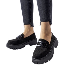 Black Worth eco-suede moccasins