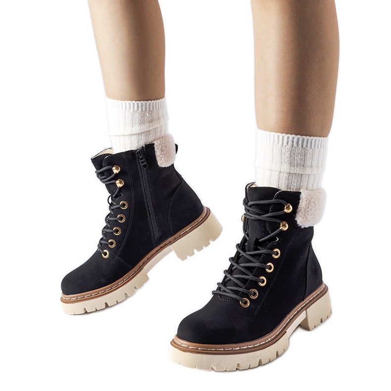 Black insulated women's Bassano winter boots
