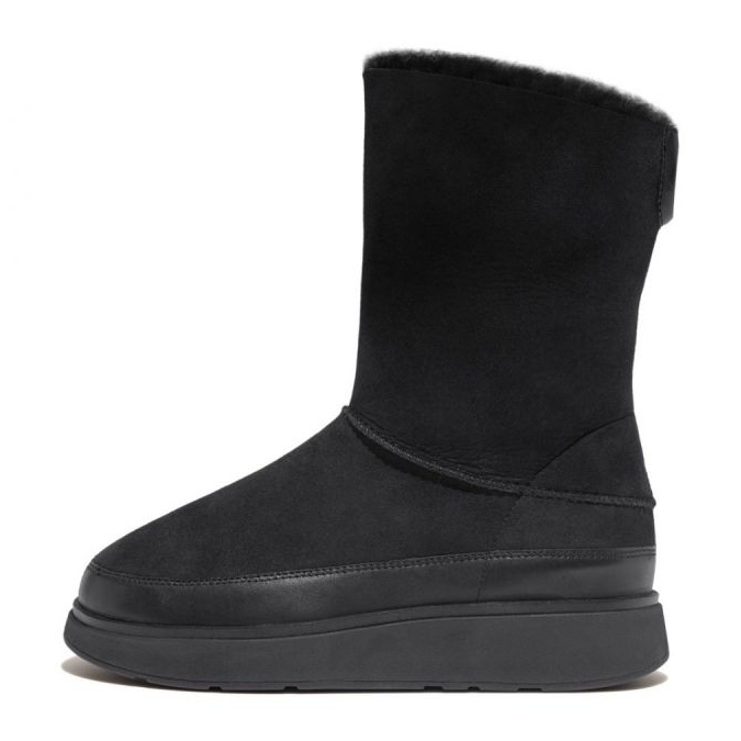 FitFlop GEN-FF Short Double-Faced Shearling Boots W GO9-090 black