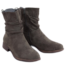 Theda Green suede flat boots