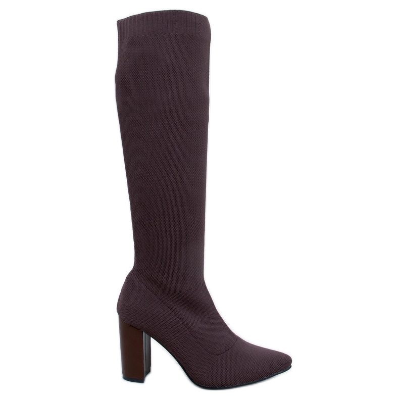 Elisha Brown elastic high-heeled boots