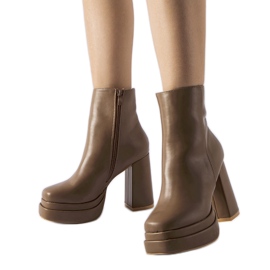 Brown high-heeled ankle boots from Ashwood