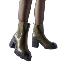 Green insulated ankle boots from Corpolo Green insulated ankle boots from Corpolo
