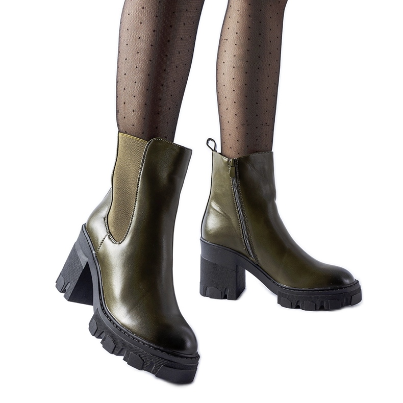 Green insulated ankle boots from Corpolo Green insulated ankle boots from Corpolo