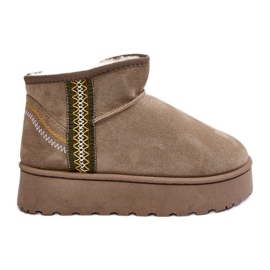 Women's Insulated Platform Snow Boots Green Lomessa