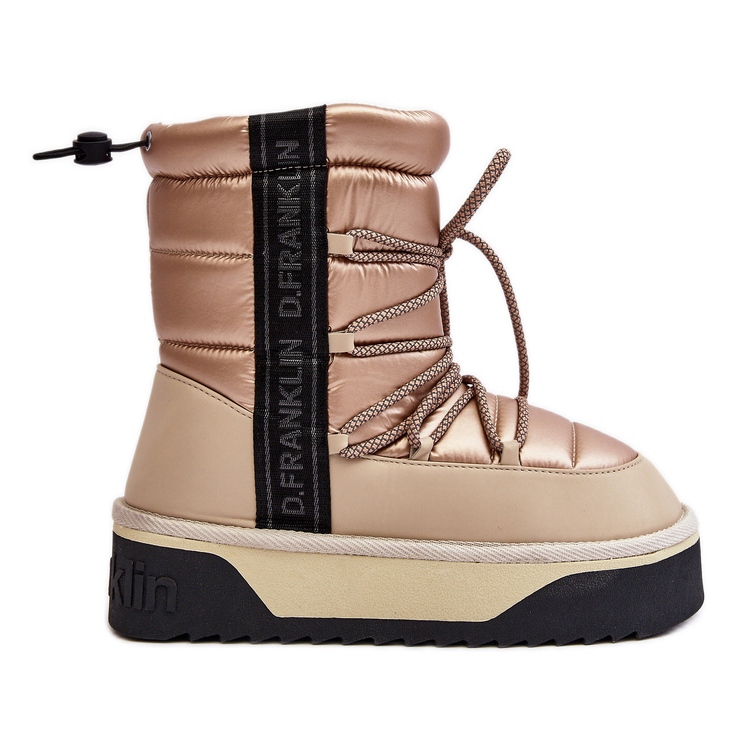 Women's Snow Boots With a Thick Sole Vegan D.Franklin DFSH371006 Beige