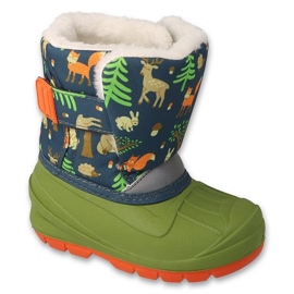 Befado children's footwear snow boots 160X018 green Befado children's footwear snow boots 160X018 green