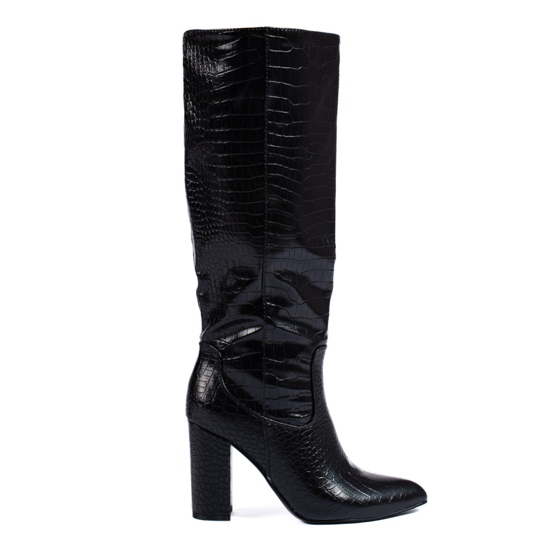 Shelovet women's black high-heeled boots Shelovet women's black high-heeled boots