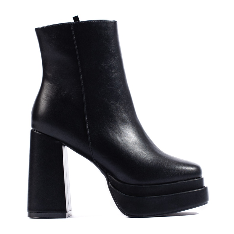 Shelovet black high-heeled ankle boots