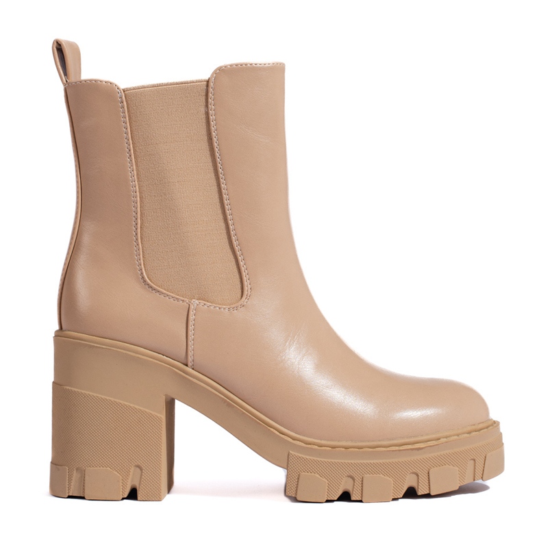 Shelovet women's ankle boots, beige