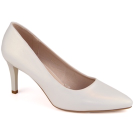 Women's pearl pumps Sergio Leone 1336 silver
