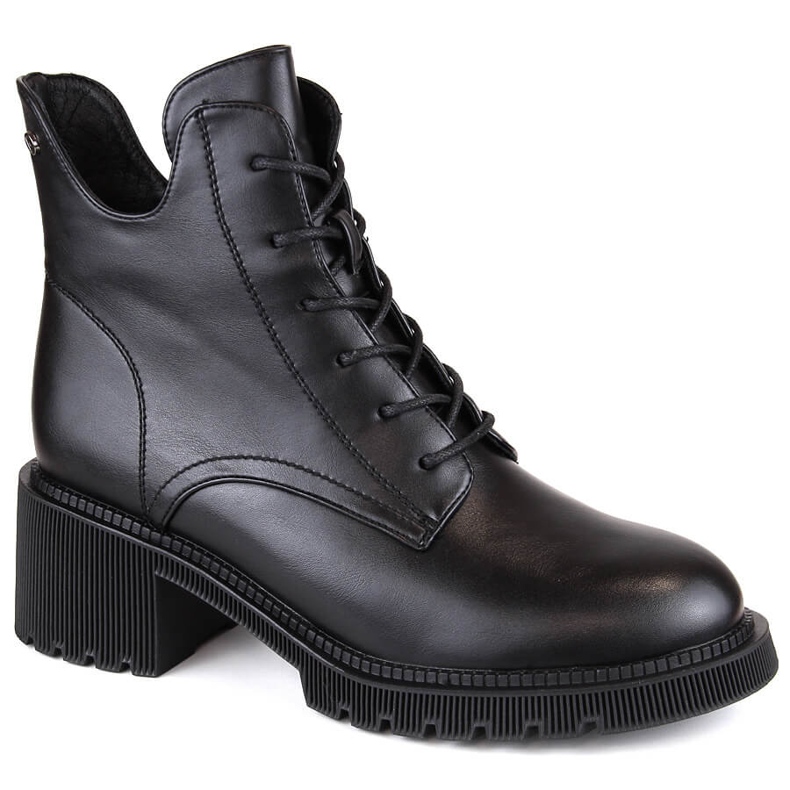 Women's insulated lace-up and zipper boots, black Filippo DBT4858