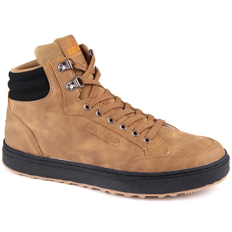 Bustagrip Leather men's high-top sports shoes yellow Bustagrip Leather men's high-top sports shoes yellow