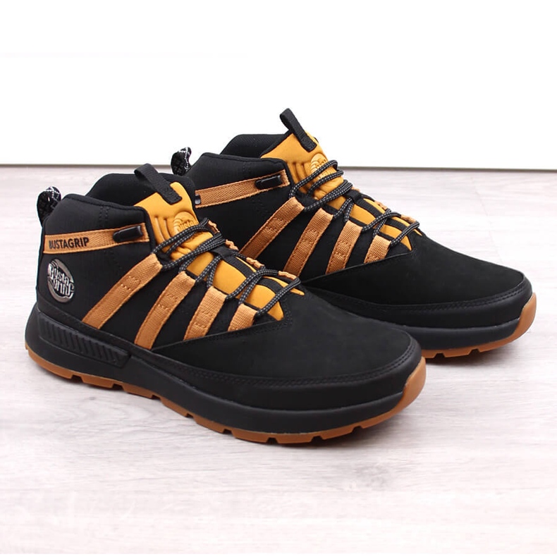 Bustagrip Men's black leather ankle boots
