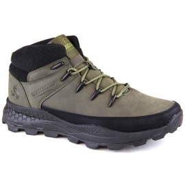 Bustagrip Men's leather high-top trekking shoes, green Bustagrip Men's leather high-top trekking shoes, green