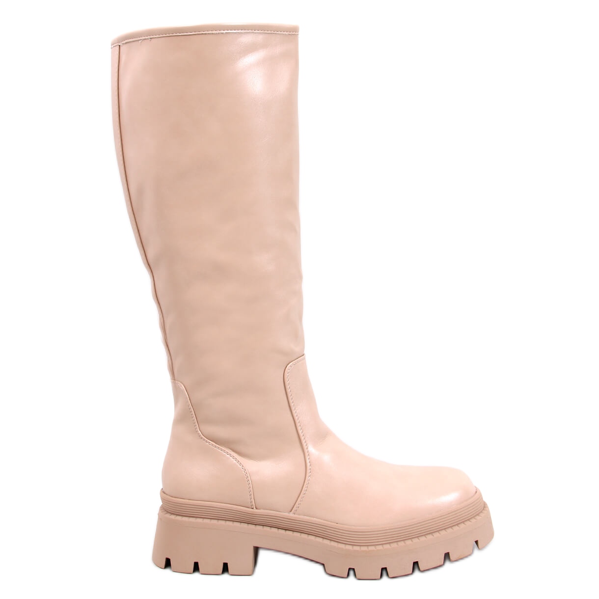 Dillard Beige boots with a thick sole