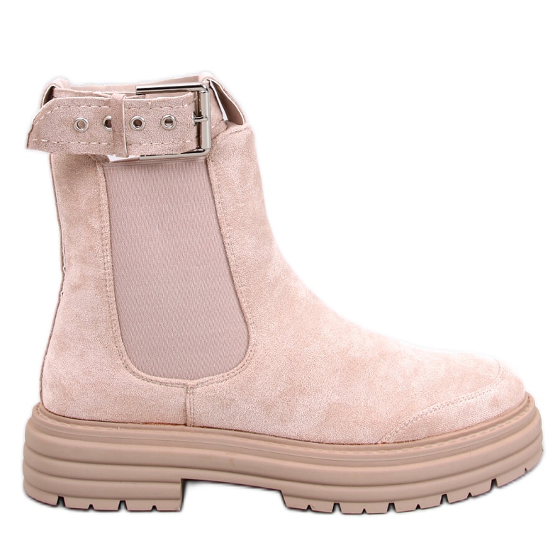 Carls Beige women's Chelsea boots