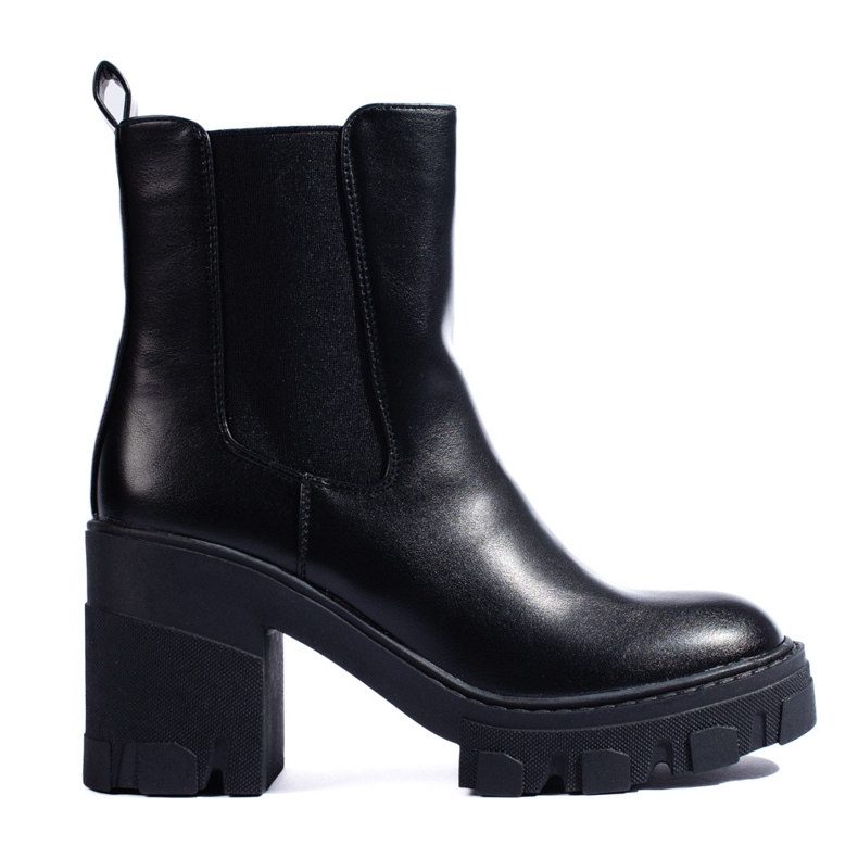 SHELOVET Women's black Chelsea boots