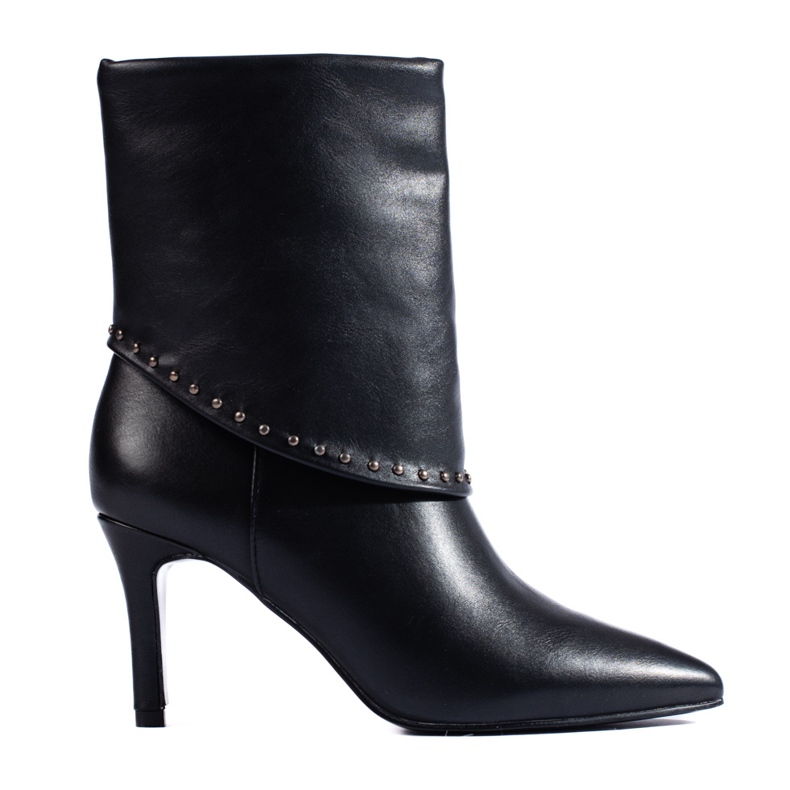 SHELOVET Black elegant high-heeled ankle boots