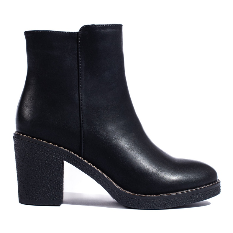 SHELOVET Classic black high-heeled ankle boots