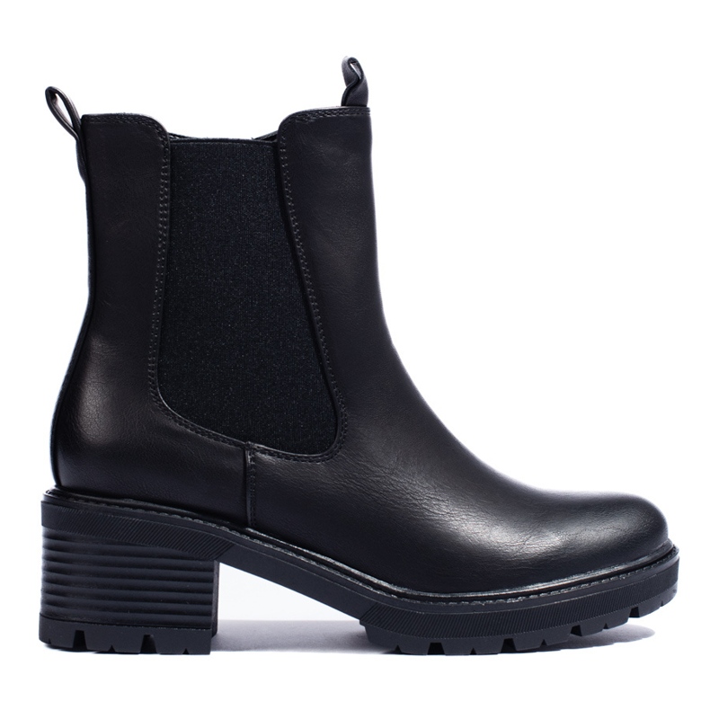 SHELOVET Women's brown Chelsea boots black