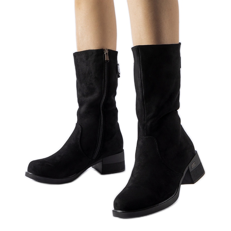Black insulated short Croquetaigne boots