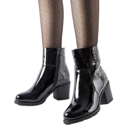 Black patent ankle boots from Ludovica Black patent ankle boots from Ludovica