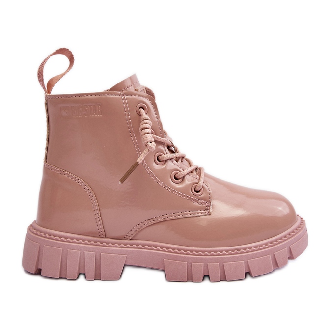 Insulated Patent Children's Boots Big Star MM374144 Pink