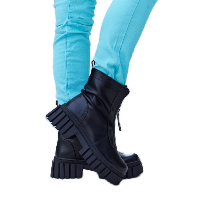 Black insulated Francavilla zipper boots Black insulated Francavilla zipper boots