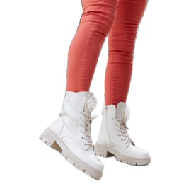 Beige ankle boots with decorative beads Accadia