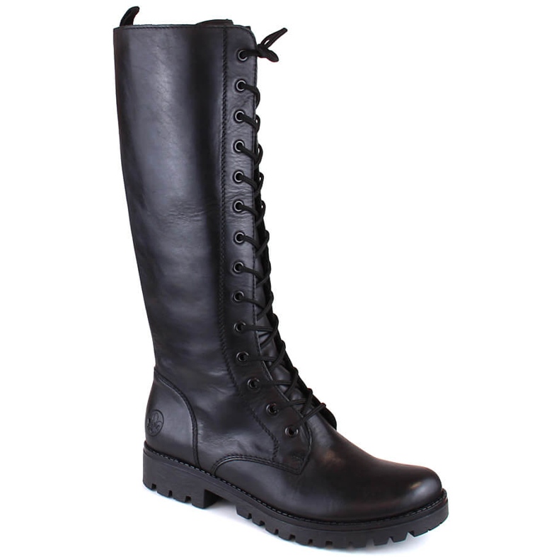 Leather comfortable women's boots with insulated black Rieker 78543-00