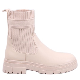 Ankle boots with a flexible upper Demus Beige