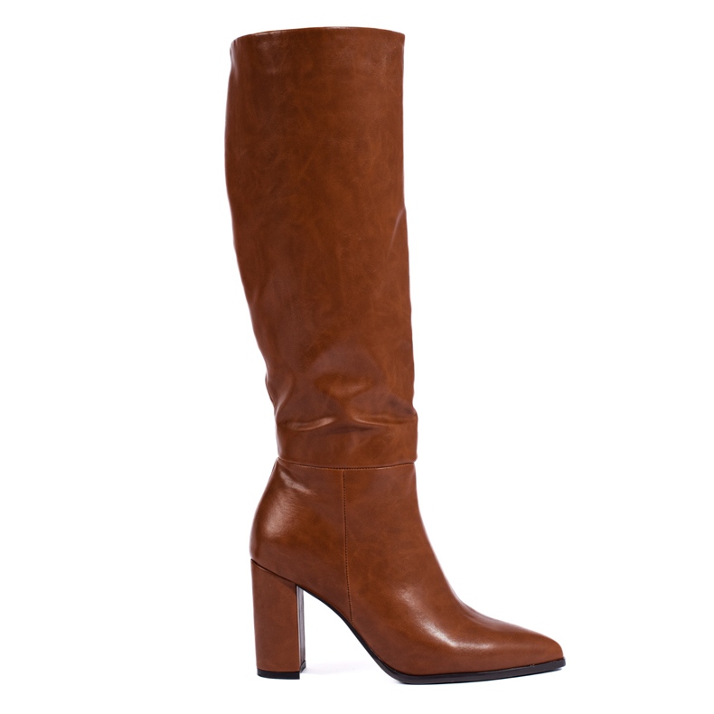 Shelovet brown women's high-heeled boots