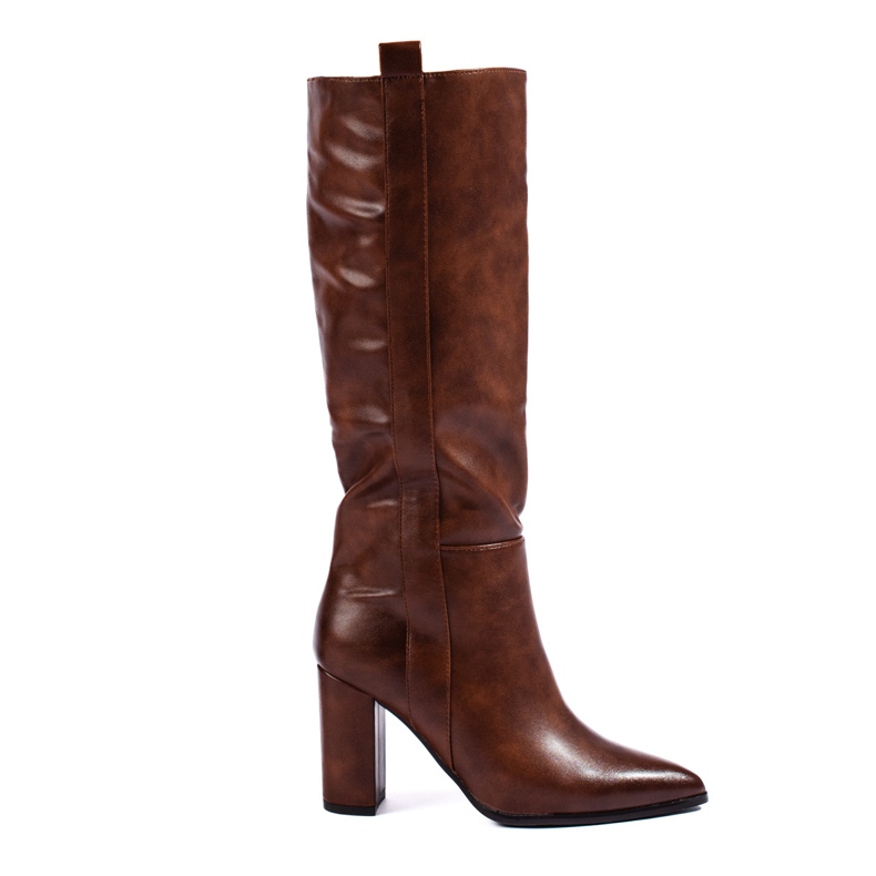 Brown women's Shelovet high-heeled boots Brown women's Shelovet high-heeled boots