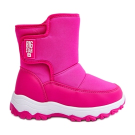 Children's Insulated Snow Boots With Velcro Pink Big Star MM374121 Children's Insulated Snow Boots With Velcro Pink Big Star MM374121