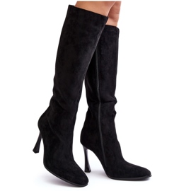 Insulated Women's High Heel Boots Black Isot Insulated Women's High Heel Boots Black Isot