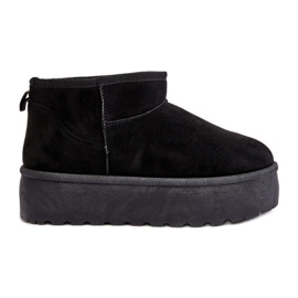 Women's Platform Snow Boots Black Mennja