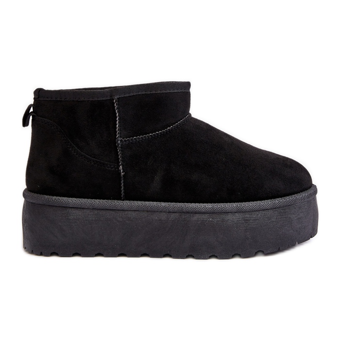 Women's Platform Snow Boots Black Mennja