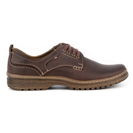 Olivier Men's casual leather shoes 221GT brown
