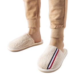 Beige slippers
