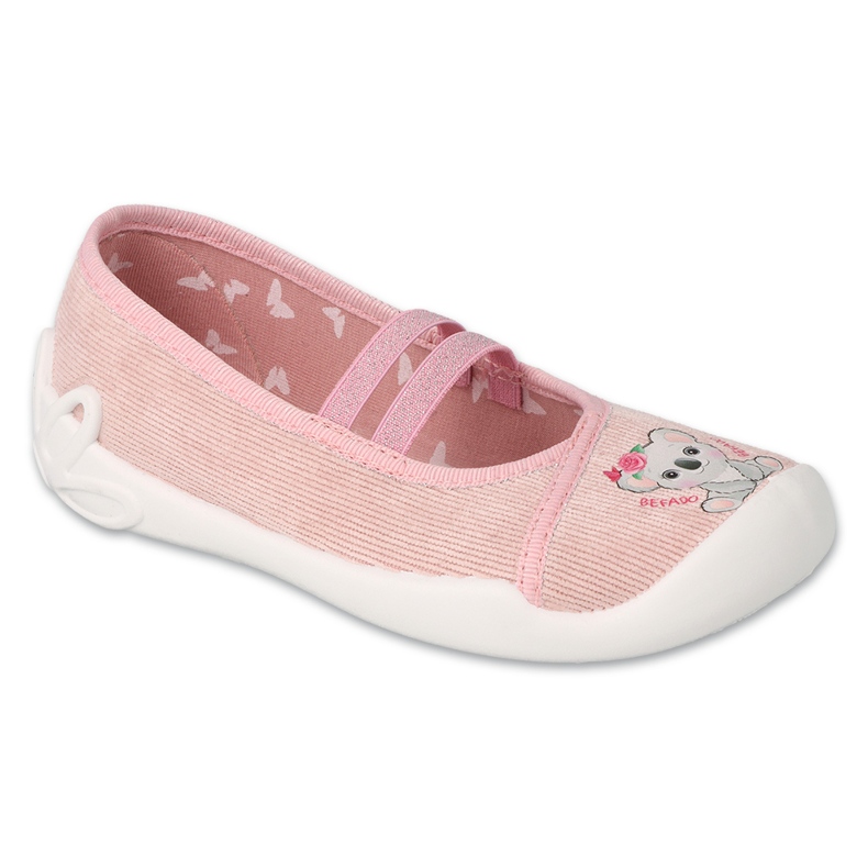 Befado children's slippers 116X326 pink with a teddy bear