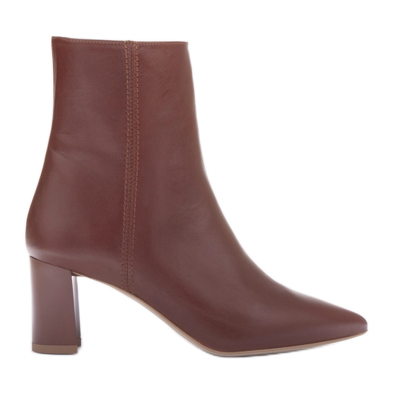 Marco Shoes Rosie Leather Ankle Boots brown