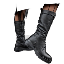 Black high lace-up Montepiano workers