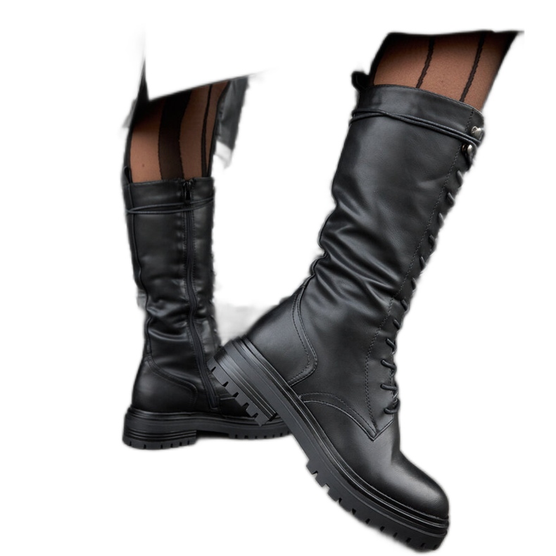 Black high lace-up Montepiano workers
