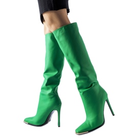 Green Conjunto high-heeled boots Green Conjunto high-heeled boots