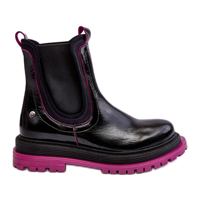 Women's Leather Chelsea Boots Maciejka 06199 Black